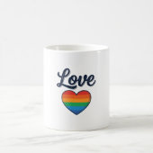 Mug Conception de chemise vectorielle Love Rainbow Hea (Centre)
