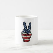 Mug Conception de chemise vectorielle main de paix pat (Centre)