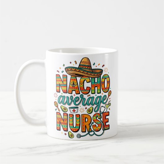 Mug Conception de chemise vectorielle Nacho Average Nu (Gauche)
