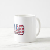 Mug Conception de chemise vectorielle Papa patriotique (Devant droit)