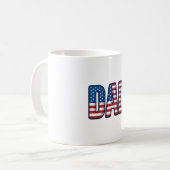 Mug Conception de chemise vectorielle Papa patriotique (Devant gauche)