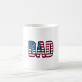 Mug Conception de chemise vectorielle Papa patriotique (Centre)