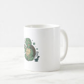 Mug Conception de chemise vectorielle tortue stoner vi (Devant droit)