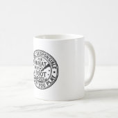 Mug Conception de chemise vintage d'avertissement de p (Devant droit)