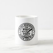 Mug Conception de chemise vintage d'avertissement de p (Centre)