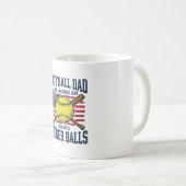 Mug Conception de chemise Vintage Softball Dad Bigger  (Devant droit)