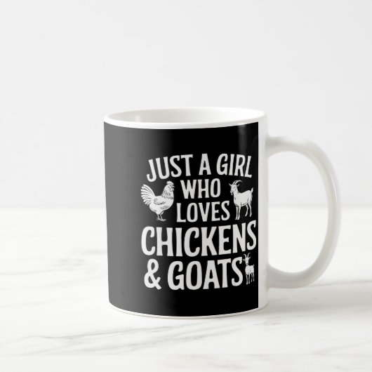 Mug Conception de chèvre cool pour filles femmes éleva (Droite)