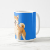 Mug Conception de chien Akita heureux (Devant droit)