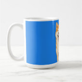 Mug Conception de chien Akita heureux (Gauche)