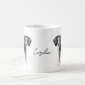 Mug Conception de chien Beagle en noir et blanc avec n (Centre)