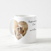 Mug Conception de Chien en Forme de Cœur – “Bonheur su (Devant gauche)