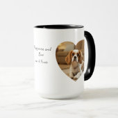 Mug Conception de Chien en Forme de Cœur – “Bonheur su (Devant droit)