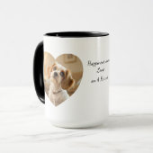 Mug Conception de Chien en Forme de Cœur – “Bonheur su (Devant gauche)