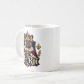 Mug Conception de chien royal roi Bouledogue français (Devant gauche)