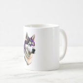 Mug Conception de chiens Husky (Devant droit)