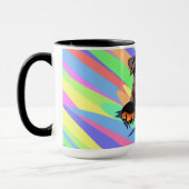 Mug Conception de chiot teckel noir mignon (Gauche)