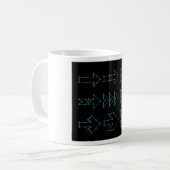 Mug Conception de circuit fléché de technologie futuri (Devant gauche)