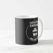 Mug Conception de citation amusante de caféine et de s (Devant droit)