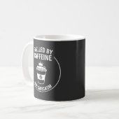 Mug Conception de citation amusante de caféine et de s (Devant gauche)
