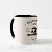 Mug Conception de citation de café personnalisée – Nom (Devant gauche)