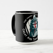 Mug Conception de citation de chevalier courageux (Devant gauche)