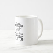 Mug Conception de citation de cheveux de chien drôle d (Devant droit)