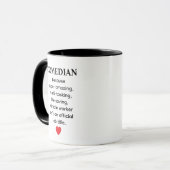 Mug Conception de citation de comédie stand-up drôle – (Devant gauche)
