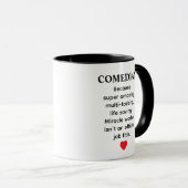 Mug Conception de citation de comédie stand-up drôle – (Devant droit)