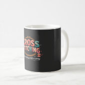 Mug Conception de citation de couture drôle de broderi (Devant droit)