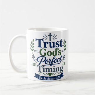 Mug Conception de citation de l'Écriture sur le timing