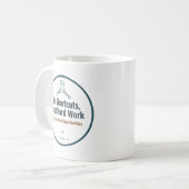 Mug Conception de citation de travail acharné motivant (Devant gauche)