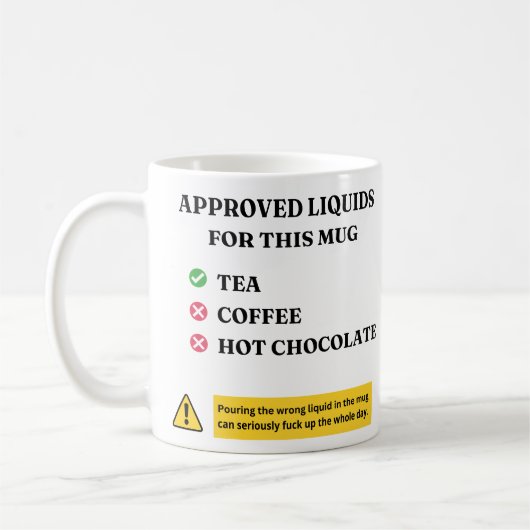 Mug Conception de citation drôle de buveur de thé uniq (Gauche)