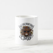 Mug Conception de citation folle florale de vache des (Centre)