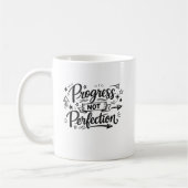 Mug Conception de citation motivationnelle de progrès (Gauche)