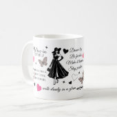 Mug Conception de citation motivationnelle féminine (Devant gauche)