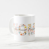 Mug Conception de citation sentimentale de fleurs past (Devant gauche)