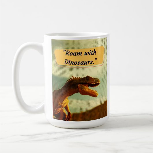 MUG CONCEPTION DE CITATIONS DE DINOSAURES (Gauche)