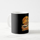 Mug Conception de citrouille de sorcière de squelette  (Devant gauche)