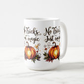 Mug Conception de citrouille d'Halloween Pas de tours, (Devant droit)