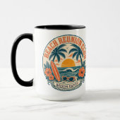 Mug Conception de club de retrouvailles de plage perso (Gauche)