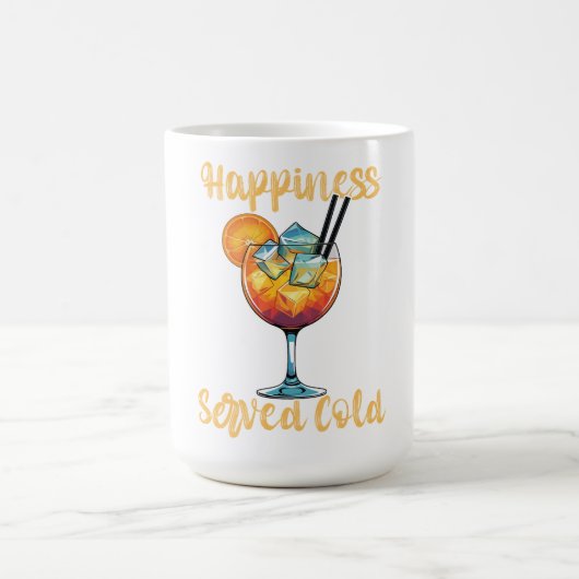 Mug Conception de cocktail de bonheur servi froid (Centre)