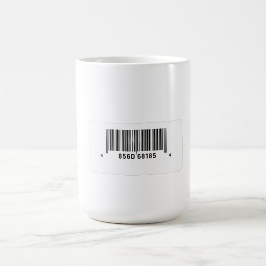 Mug Conception de code-barres minimaliste (Centre)