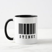 Mug conception de code-barres puant (Gauche)