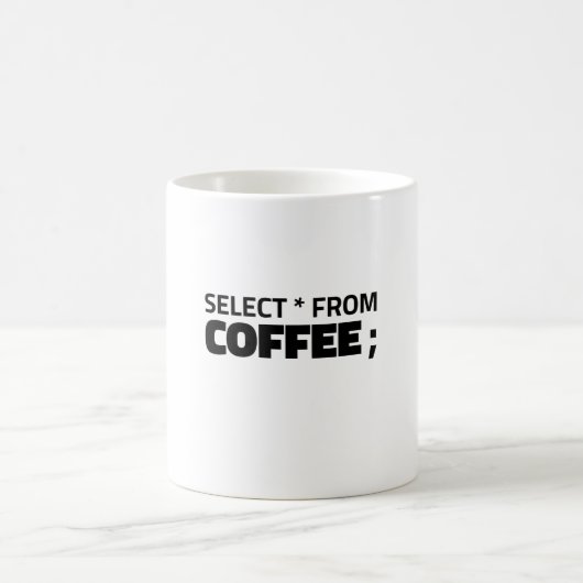 Mug Conception de code café SQL | SÉLECTIONNER LA requ (Centre)