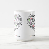 Mug Conception de cœur avec des vibrations positives u (Centre)