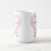 Mug Conception de cœur pourri au lit | Perles et ruban (Centre)