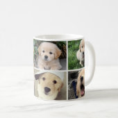 Mug Conception de collage photo de Meute de Chiots Per (Devant droit)