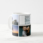 Mug Conception de collage photo de paternité Meilleur (Devant gauche)