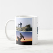 Mug Conception de collage photo de paternité Meilleur (Gauche)