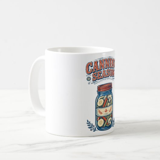 Mug Conception de conservation de pot Mason de saison (Devant gauche)